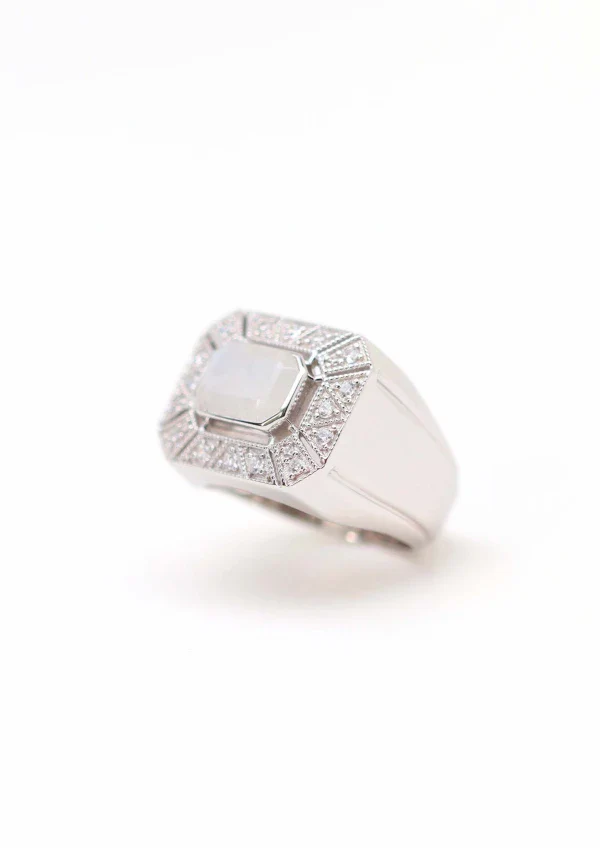 Bague en argent et pierre de lune I Angéline - Image 5