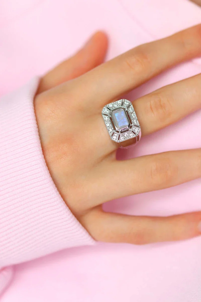 Bague en argent et pierre de lune I Angéline - Image 7