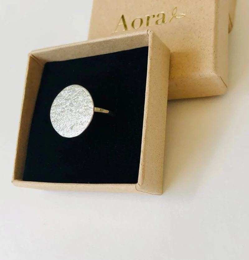 Bague argent massif plate - Hoja - Image 6