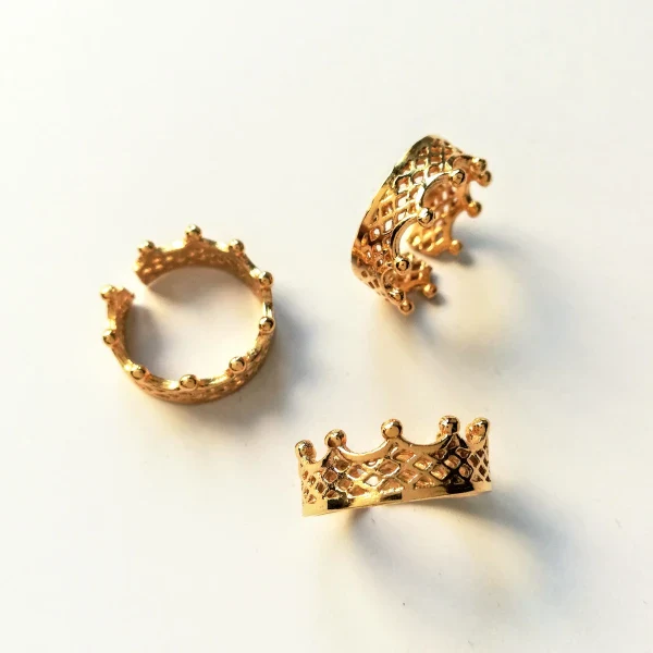 Bague couronne dorée - Divine Queen - Image 3