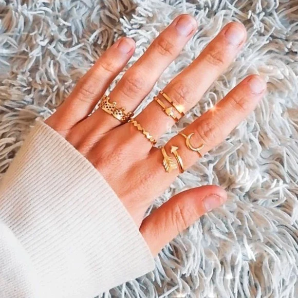 Bague couronne dorée - Divine Queen - Image 4