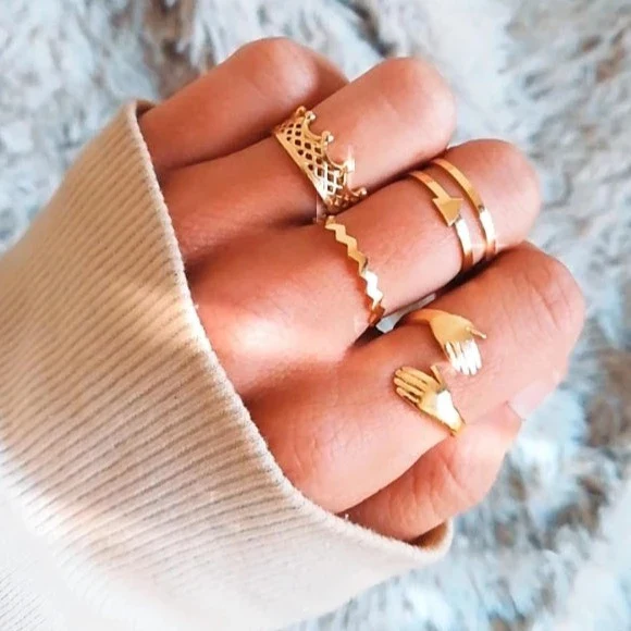 Bague couronne dorée - Divine Queen - Image 5