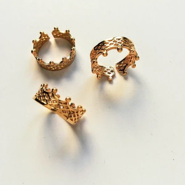 Bague couronne dorée - Divine Queen - Image 6