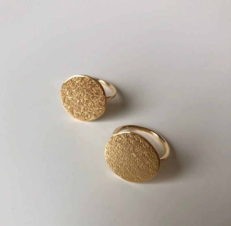 Bague dorée plate - Hoja - Image 4