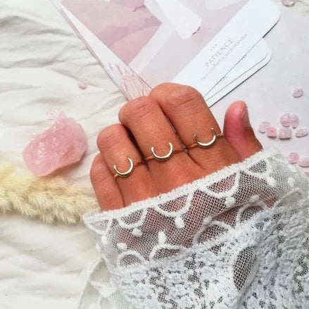 Bague dorée avec lune - Renaître - Image 3