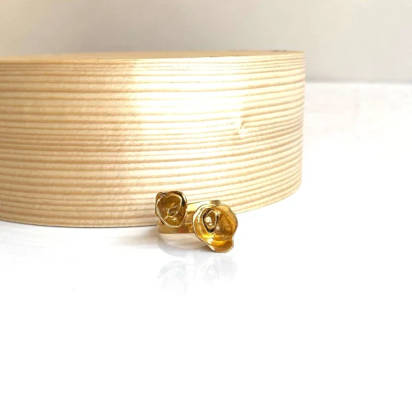 Bague Roses dorée ou argentée faite main - Image 4