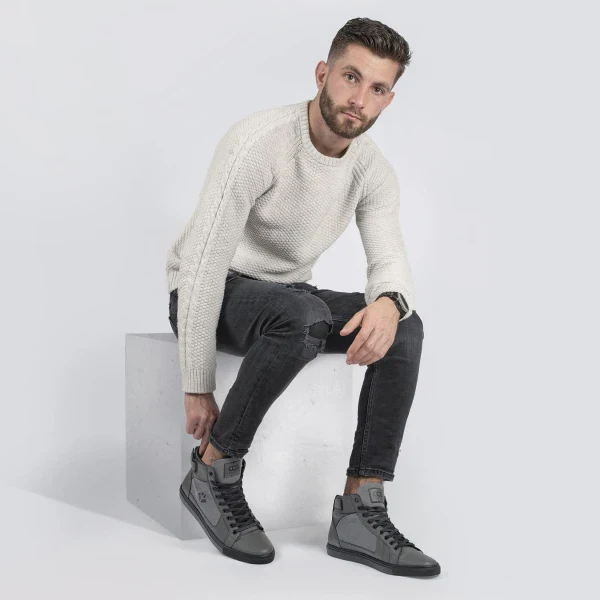 Baskets montantes végan grises homme - Wallace - Image 5