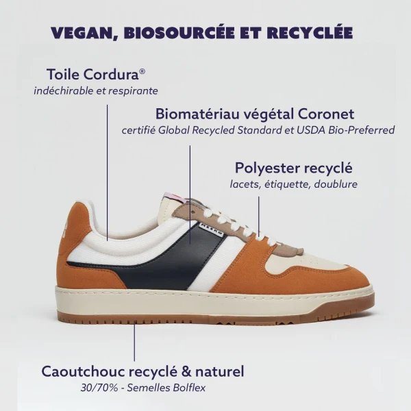 Baskets véganes en toile de Cordura Ambre - Kiboko - Image 3