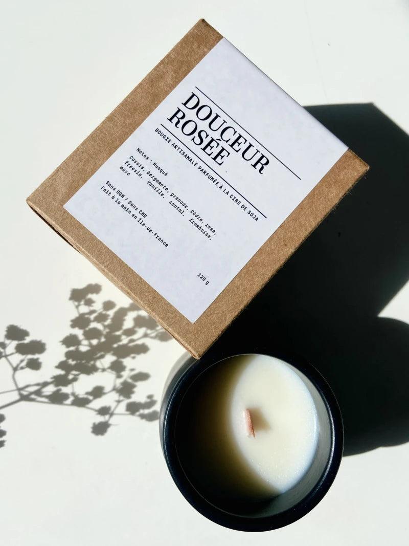 Bougie artisanale parfumée - Douceur rosée - Image 5
