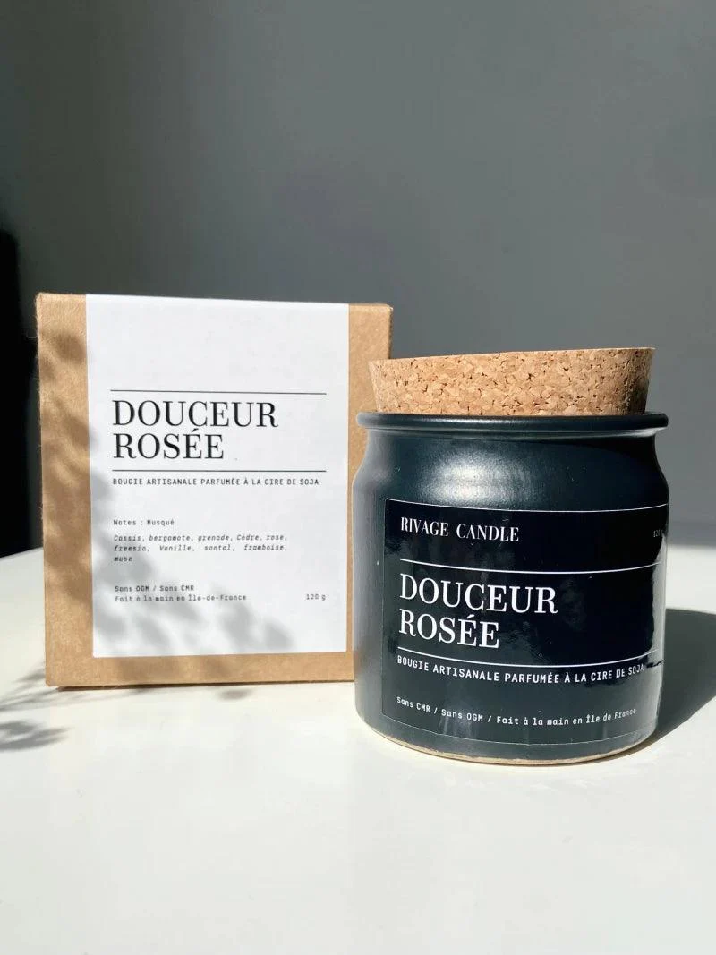 Bougie artisanale parfumée - Douceur rosée - Image 6