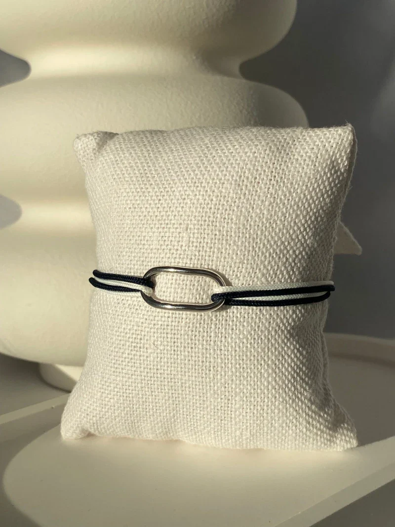 Bracelet cordon en argent massif pour homme - Image 4