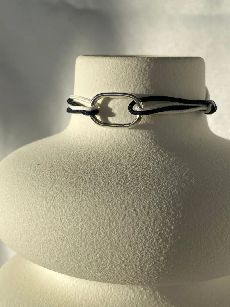 Bracelet cordon en argent massif pour homme - Image 5