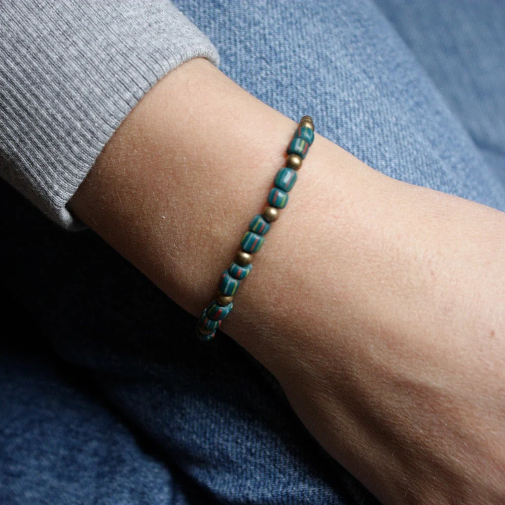 Bracelet en pierres naturelles du Népal I plusieurs coloris - Image 13