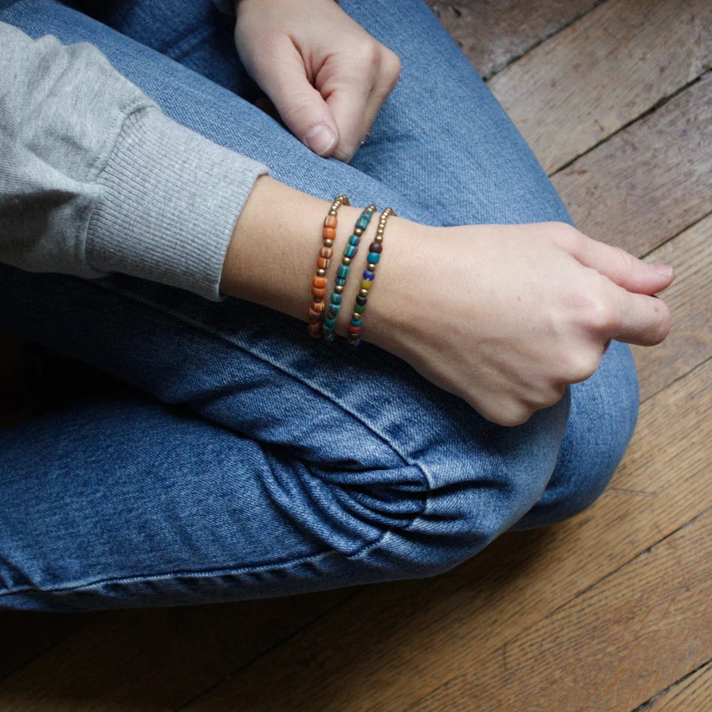 Bracelet en pierres naturelles du Népal I plusieurs coloris - Image 9