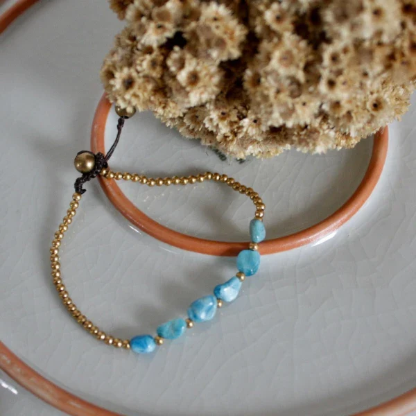 Bracelets en pierres Popy Agate bleue - Image 10