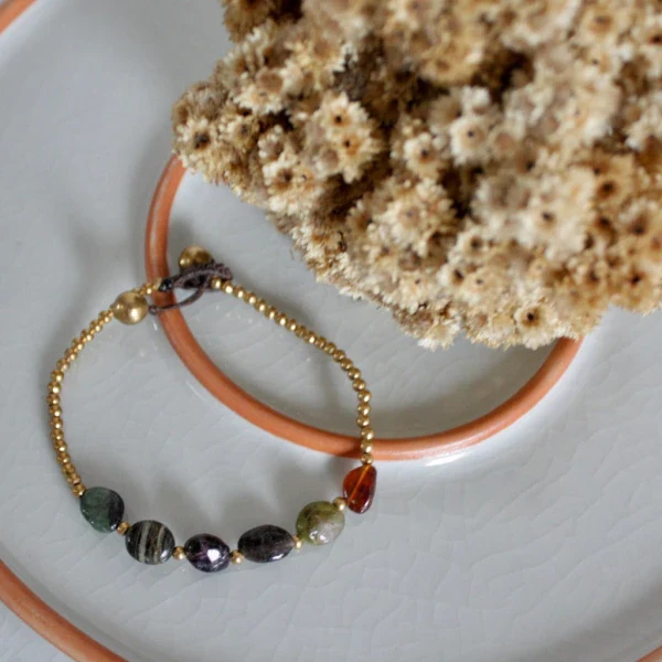 Bracelets en pierres Popy Agate bleue - Image 8