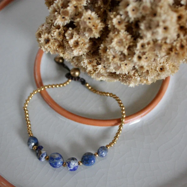Bracelets en pierres Popy Agate bleue - Image 9