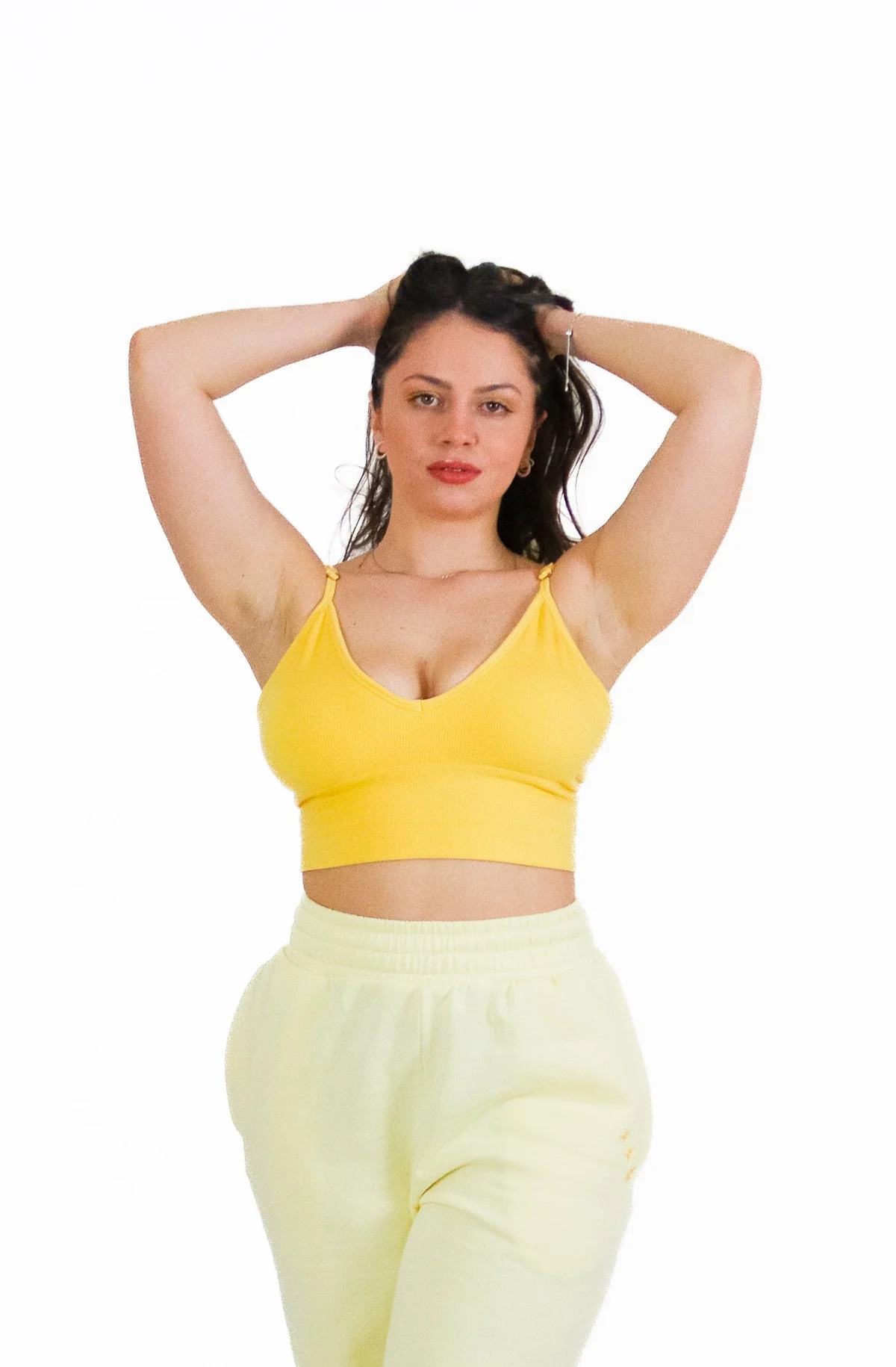 Brassière en coton Jaune - Image 6