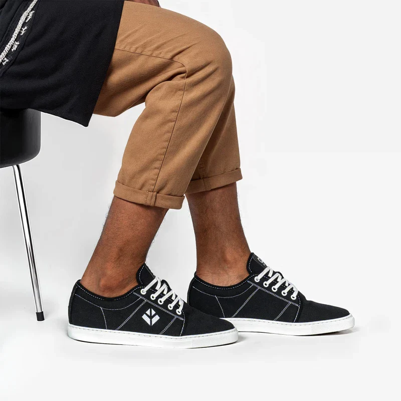 Chaussures véganes Noir et Blanc - Gaïa - Image 3