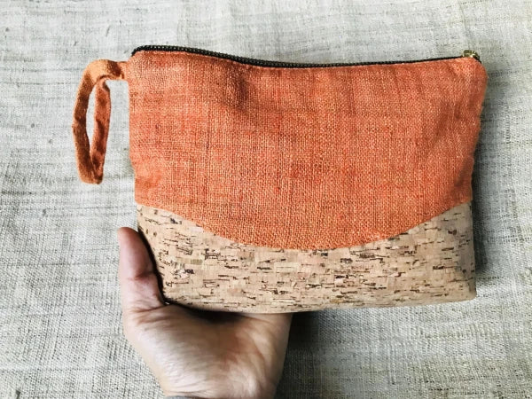 Grande pochette en chanvre et liège - Plusieurs coloris - Image 4