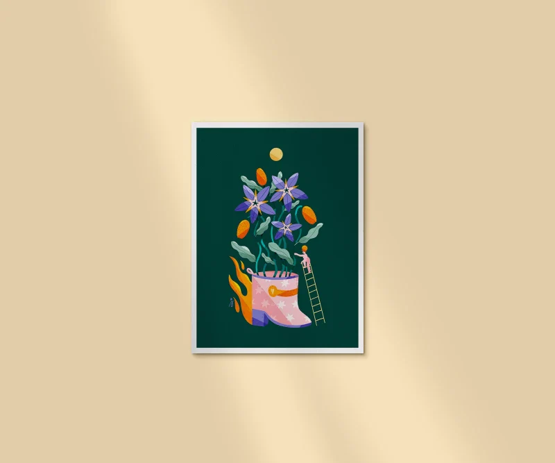 Illustration engagée papier recyclé Keep Growing - Image 3