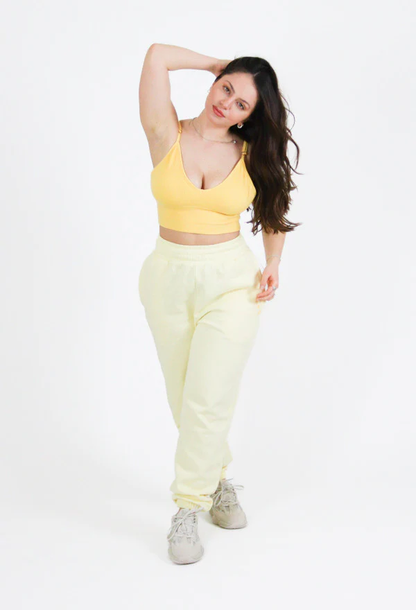 Jogging jaune avec logo Aphaïa - Néphélée - Image 3