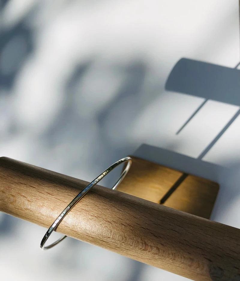 Bracelet jonc en argent massif - Ilado - Image 3