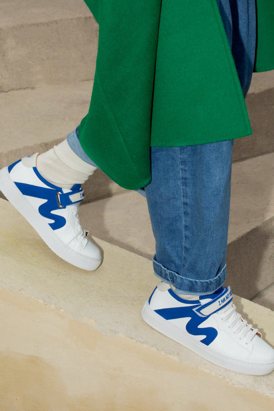 Baskets véganes à messages pour femmes Master Mind - Bleu Cobalt - Image 3