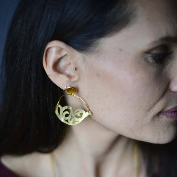 Boucles d'oreilles style oriental Arabesque - Image 3