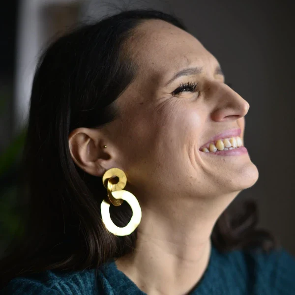 Boucles d'oreilles triple anneaux Noces de Cana 3 - Image 3