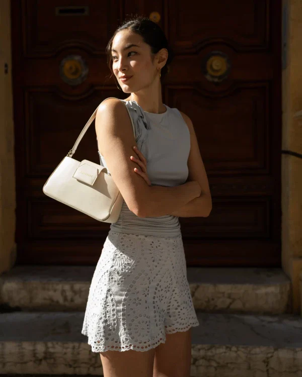 Sac baguette en cuir végan Carmen I Blanc - Image 16