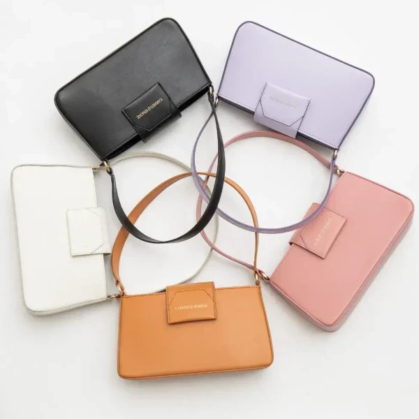 Sac baguette en cuir végan Carmen I Blanc - Image 28