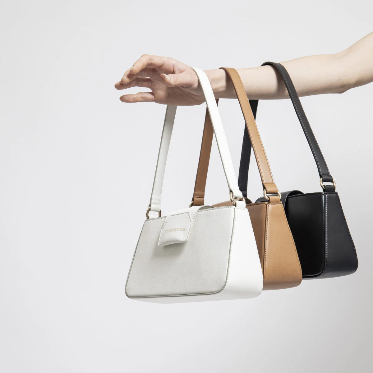 Sac baguette en cuir végan Carmen I Blanc - Image 6