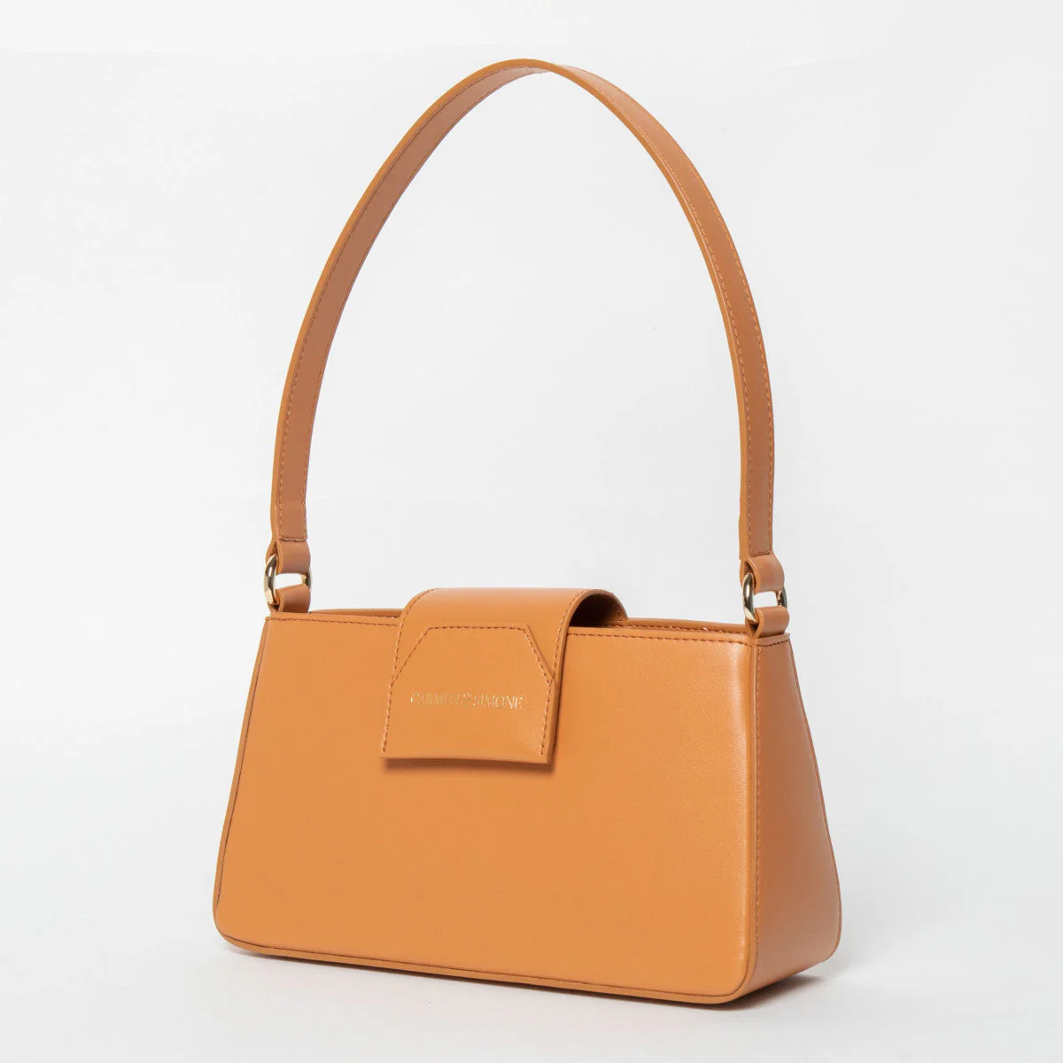 Sac baguette en cuir végan Carmen I Camel - Image 10