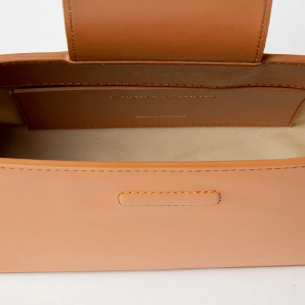 Sac baguette en cuir végan Carmen I Camel - Image 12