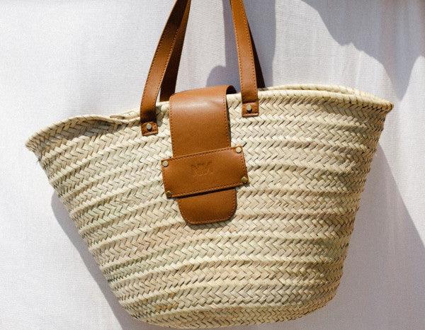 Sac effet maille beige naturelle et anse colorée I Bora Bora - Image 6