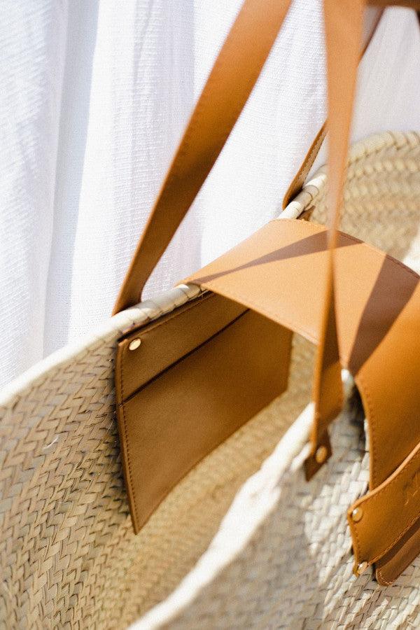 Sac effet maille beige naturelle et anse colorée I Bora Bora - Image 7