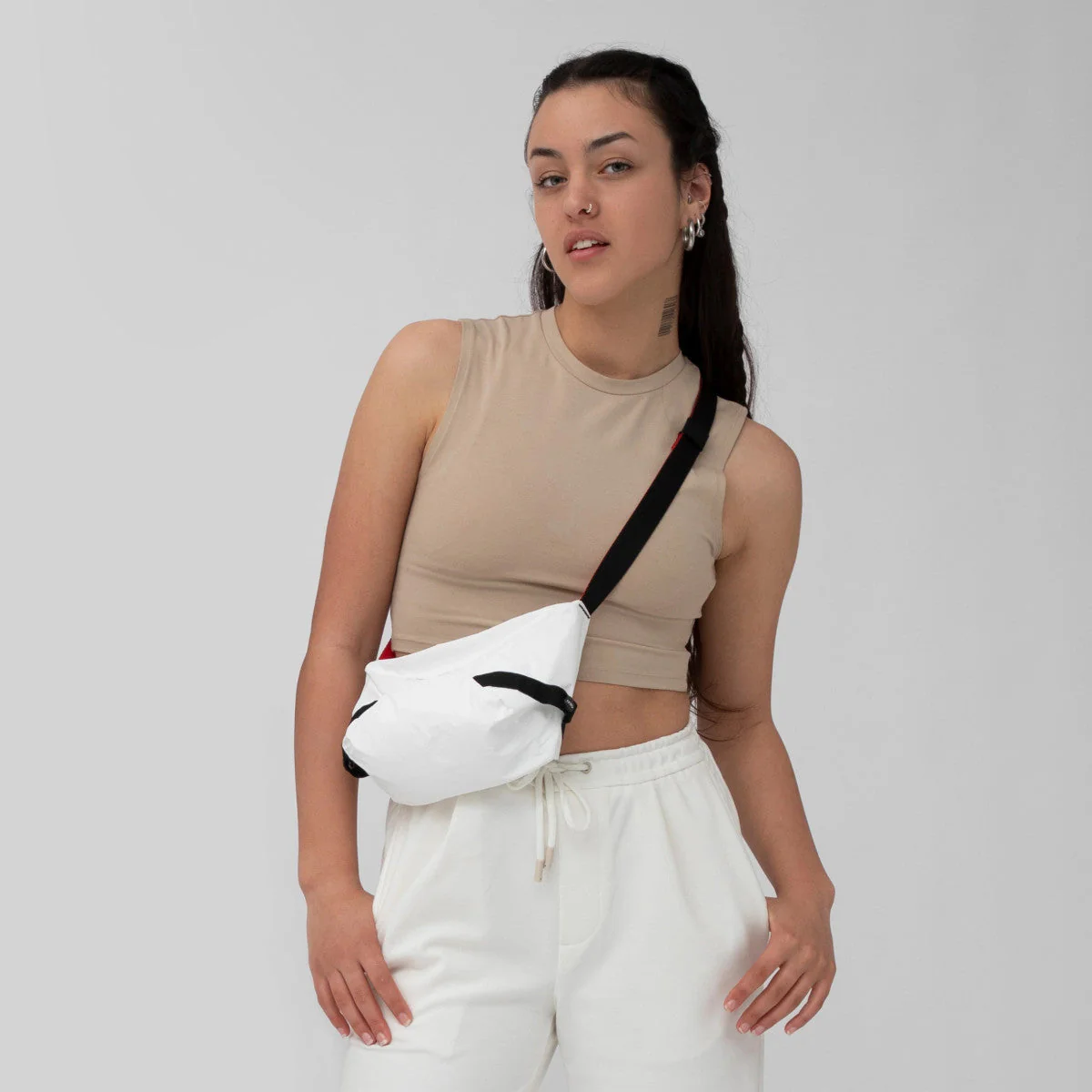 Sac sacoche végan blanc Astrid - Image 11