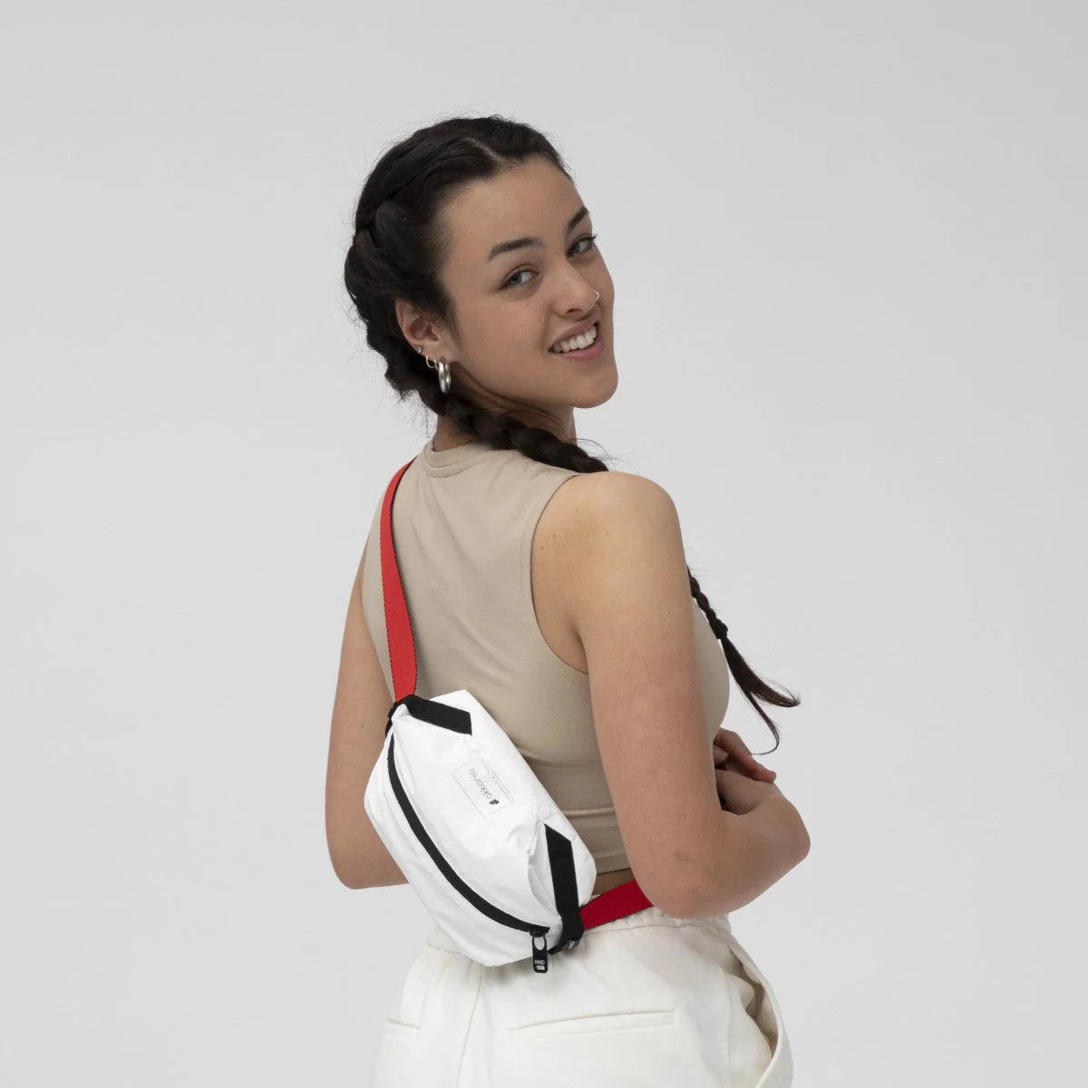 Sac sacoche végan blanc Astrid - Image 9