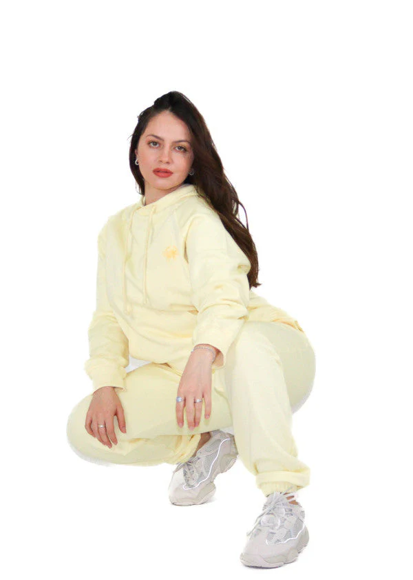 Sweat à capuche jaune avec logo Aphaïa - Image 8