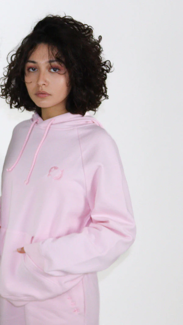 Sweat à capuche rose avec logo Aphaïa - Image 6