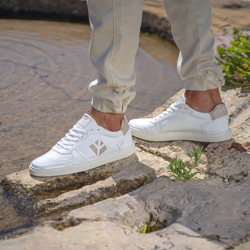 Baskets véganes Blanc / Beige unisexe - Topsy - Image 13