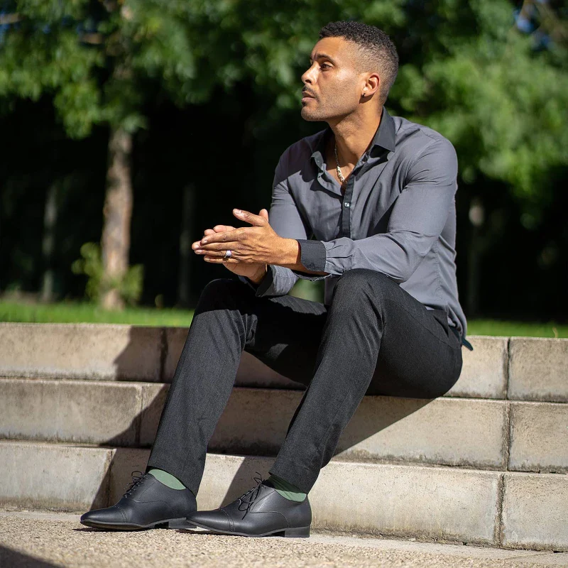 Chaussures véganes de costume Noires pour hommes - Watson - Image 14